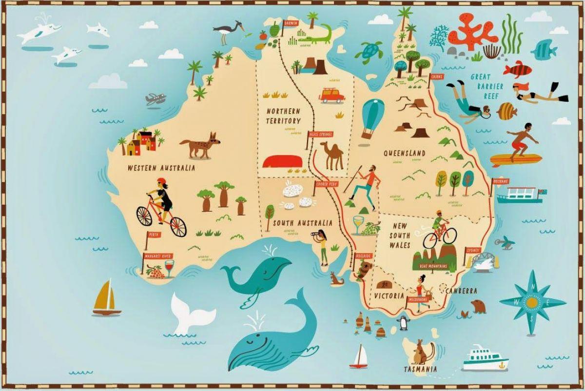 Reiskaart voor Australië