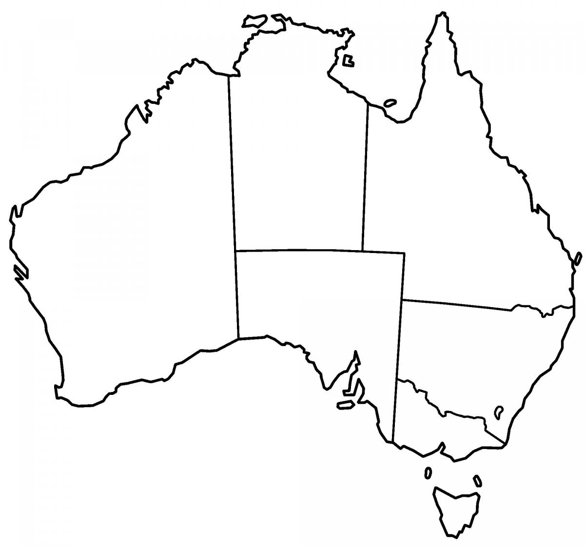 Lege Australische kaart