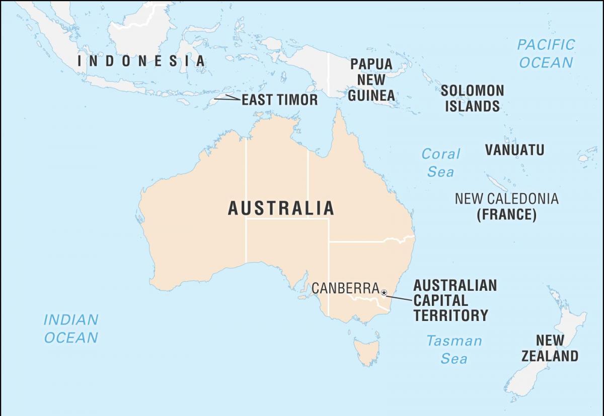 Australische hoofdstadsplattegrond