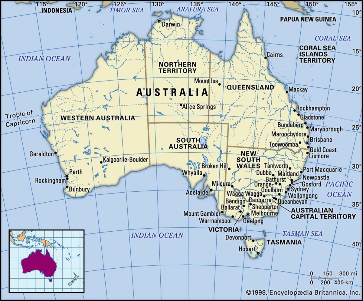 Australische stadsplattegrond