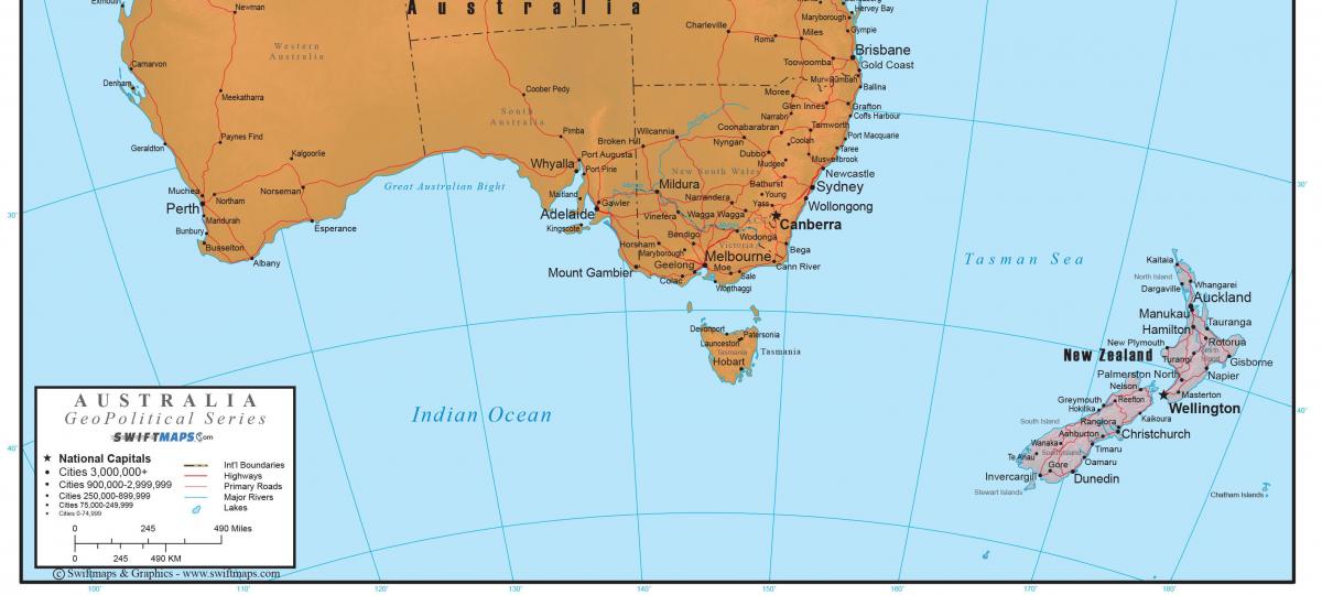 Zuid-Australië kaart